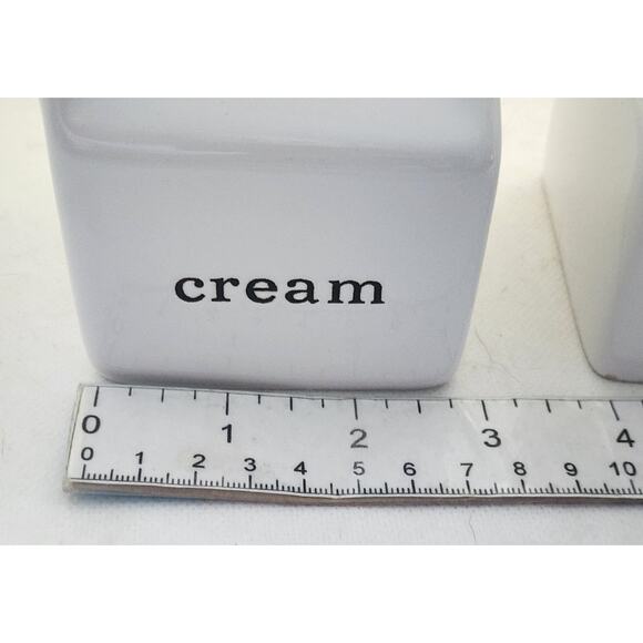 SUGAR & CREAMER-CRATE & BARREL-White-Cover on Sugar-Unique - Picture 9 of 11